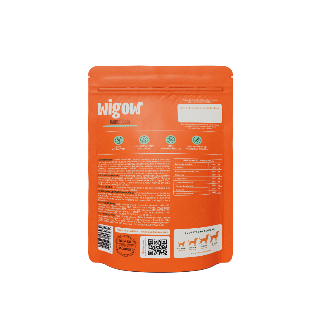 Suplemento Wigow Tranquilidade 30 unidades