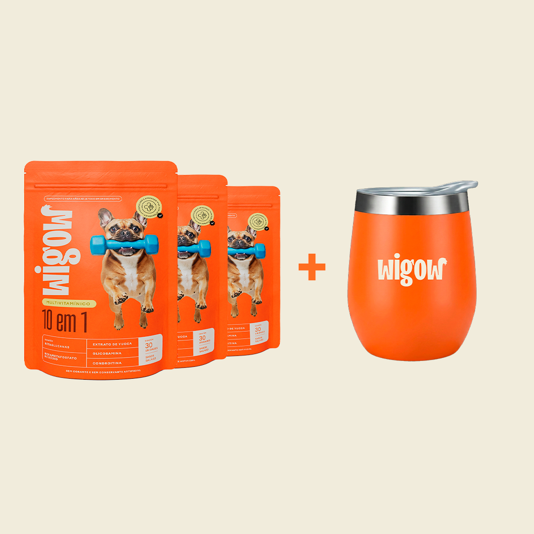 3 Suplementos 10 em 1 Multivitamínico + Copo de Edição Limitada