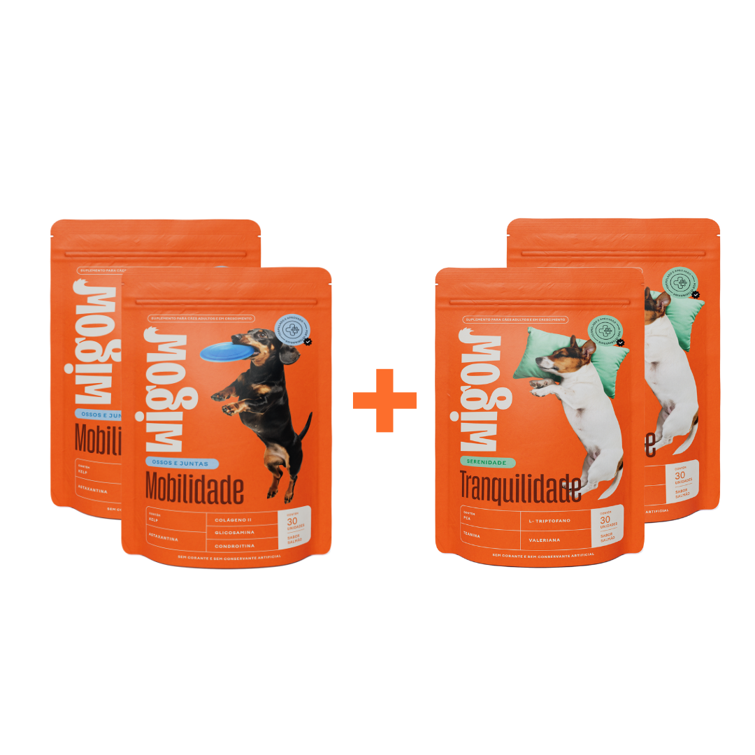 2 Suplemento Multivitamínico 10 em 1 + 2 Suplemento Tranquilidade