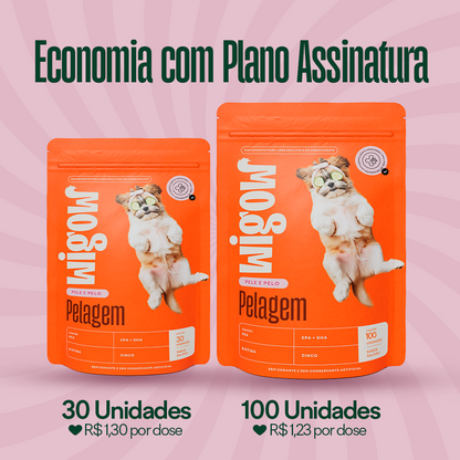 Wigow Pelagem Embalagem Econômica 100 unidades