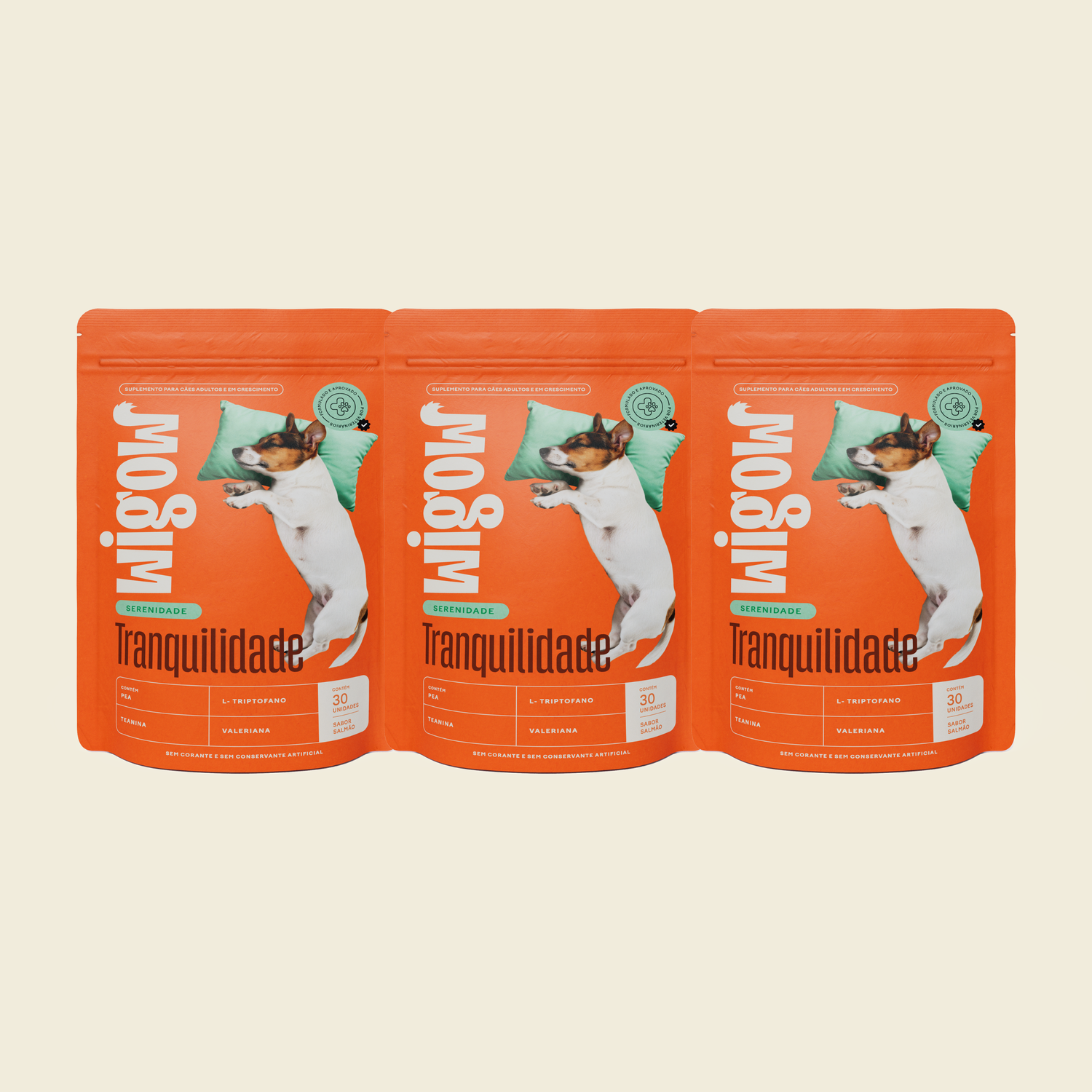 3 Suplementos Wigow Tranquilidade 90 unidades
